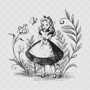 Alice in Wonderland Png, Cricut Svg, Alice in Wonderland Digital Sublimation Png File, Clipart, Shirt Sublimation Png, Alice Png