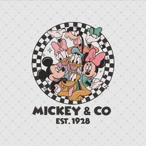 Retro Mickey & Company SVG, Familienurlaub Png, Familienreise Png, Vacay Mode Png, Magic Kingdom Png, Mickey Png, Maus Png, digitale Datei