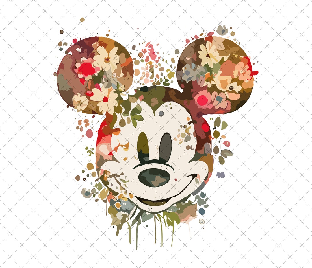 Floral Mickey SVG, Cartoon Waterslide Sublimation, Family Trip PNG ...