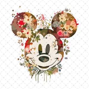 Mickey SVG, Mickey splash de couleur, personnages de dessins animés PNG, sublimation de toboggan aquatique, sticker imprimable, image téléchargement, voyage en famille Png