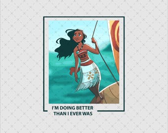 Moana Png Sublimationsdesign, sofortiger Download PNG SVG, Prinzessin Clipart, Shirt Transferdatei