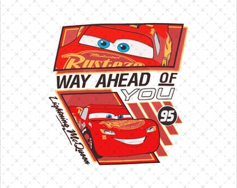 Lightning McQueen Cars PNG, Sublimation Design (Digital File)