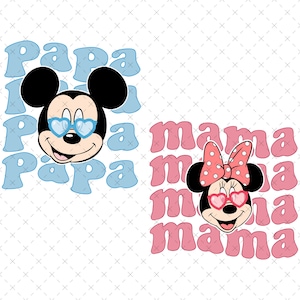 Mouse Mama Papa Png Svg, Mouse Mama Png Svg, Mouse Papa Png Svg, Svg For Cricut, Dad Png, Mom Png, Mother's Day Png, Father's Day Png