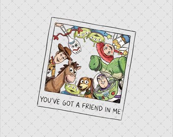 Iconic Toy Friends Group PNG for Crafts & Apparel | Instant Digital Download Art