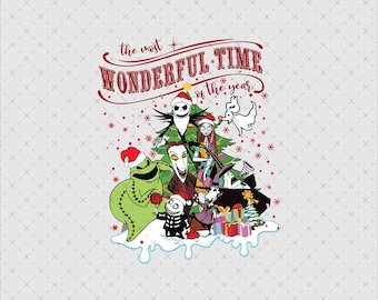 Jack Skellington Christmas Png, Pobierz natychmiast, Upiorne postacie świąteczne, Projekt koszulki sublimacyjnej