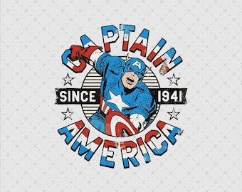 Projekt retro Kapitana Ameryki, superbohater PNG SVG (pobranie cyfrowe)