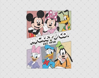 Retro Mouse Family Vacation SVG PNG, Magical World Design (Digital Download)