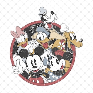 Retro Mickey & Company SVG, Familienurlaub Png, Familienreise Png, Vacay Mode Png, Magic Kingdom Png, Mickey Png, Maus Png, digitale Datei
