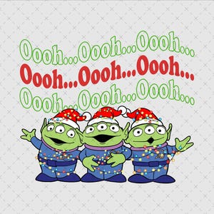 Toy Story Christmas Png, Christmas Alien Svg, Christmas Lights Png, Cute Christmas Svg, Santa Hat Png, Toy Story Alien Png