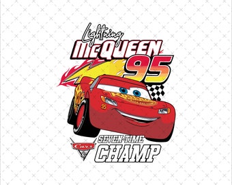 Lightning McQueen PNG, projekt sublimacji samochodów (pobieranie cyfrowe)