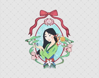 Princess Mulan Clipart, Shirt Design, PNG SVG (Digital File)