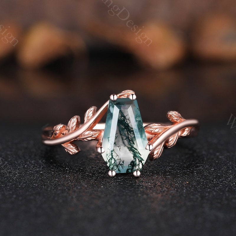 Tree Moss Ring - Etsy