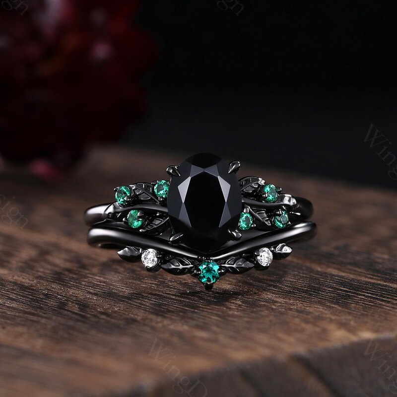 Black Gold Ring - Etsy