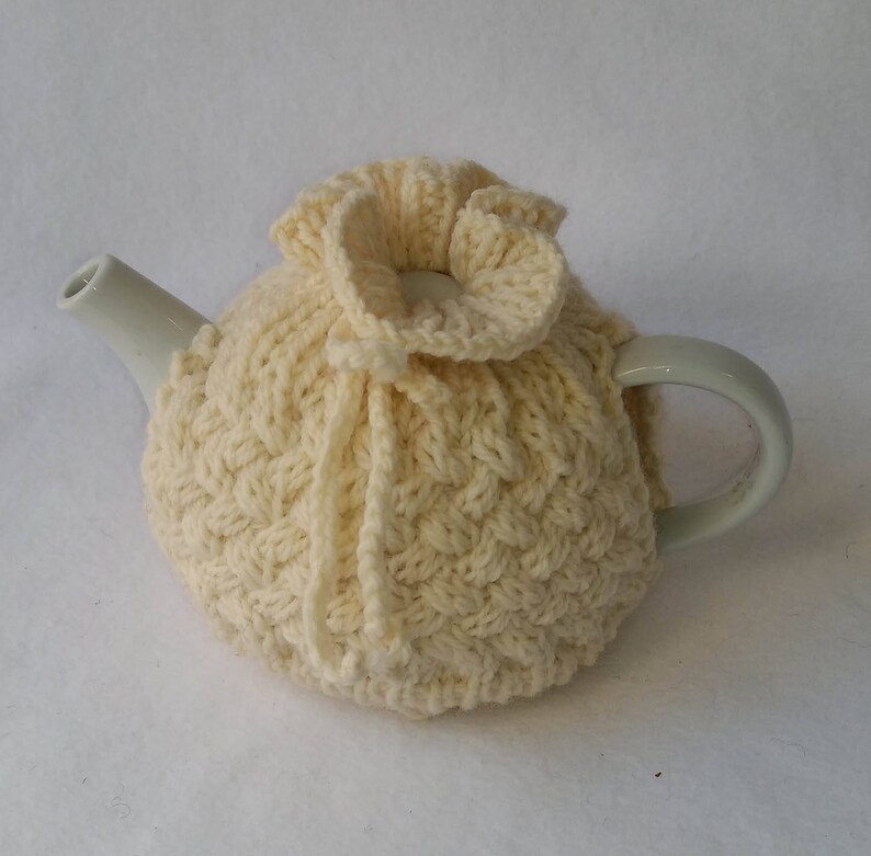 Hand Knitted Teapot Cosy Cable Knit Teapot Cozy Tea Cosy Tea Etsy