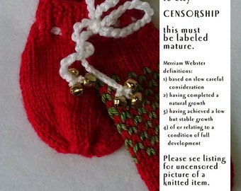 Penis Cozy Jingle Bells Willy Warmer - Christmas willie warmer for men, Made on Order -mature