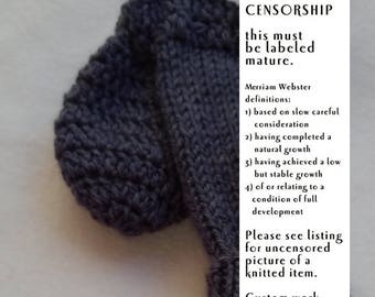 Denim Tubular Open End Willie Warmer Penis Cozy - knit and crochet willy warmer. mature