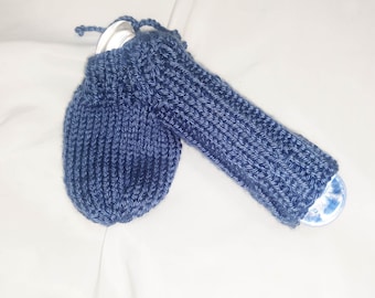 Penis Cozy Open Ribbed -  Denim Blue Willie Warmer - Willy Warmer for Men - Made on Order -mature