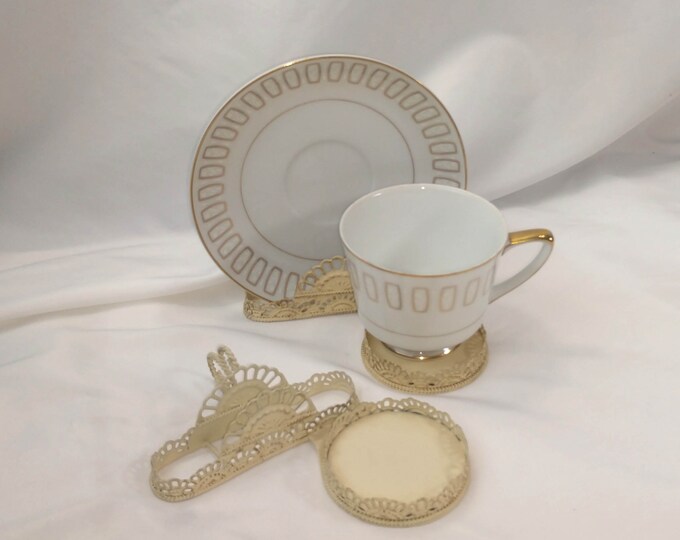 Teacup Set of Display Stands Tea Cup Displays for Collectors Etsy