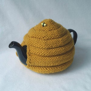 Bee Hive Teapot Cozy tea cosy, tea accessories wool cosy beehive cosy large in wool image 5