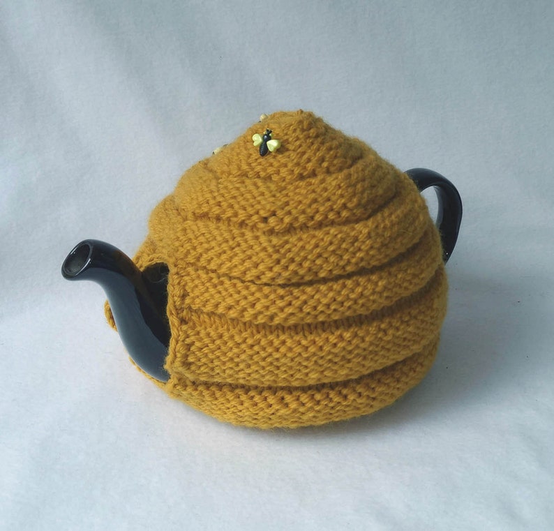 Bee Hive Teapot Cozy tea cosy, tea accessories wool cosy beehive cosy large in wool image 5