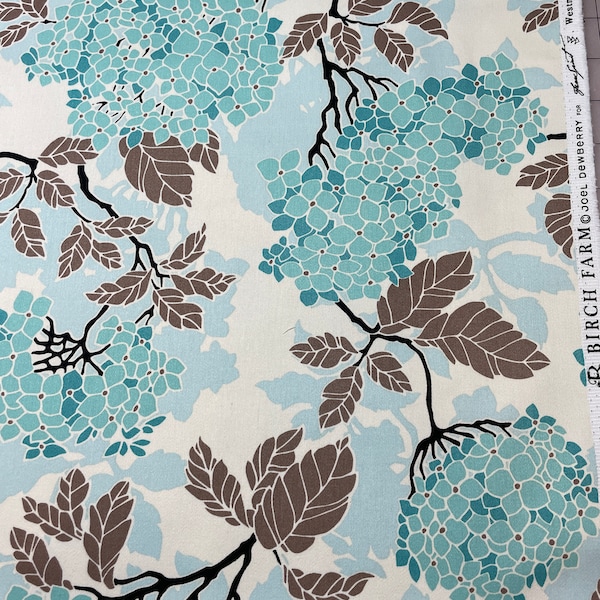 Joel Dewberry Birch Farm Collection Hydrangea Blue 100% Cotton Home Dec Weight Fabric by the yard