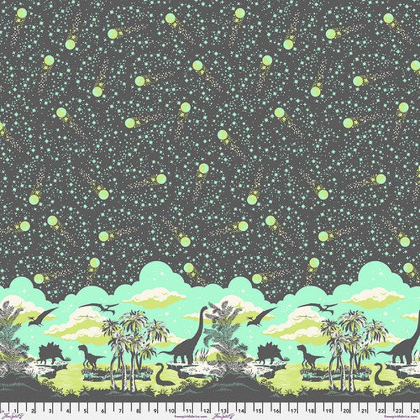 Meteor Showers - Storm || ROAR! Tula - Border Print - Cotton Quilting Sewing Craft Fabric by the HALF YARD