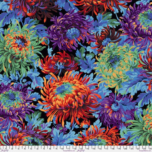 Shaggy - Black || Classics Philip Jacobs for the Kaffe Fassett Collective Cotton Fabric by the Yard