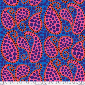 Paisley Dot - Blue || August 2023 Brandon Mably for the Kaffe Fassett Collective -Cotton Fabric by the Yard