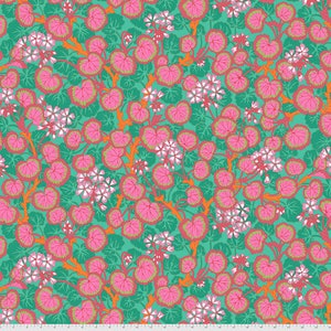 Climbing Geraniums - Duckegg || August 2021 Philip Jacobs for the Kaffe Fassett Collective Cotton Fabric by the Yard