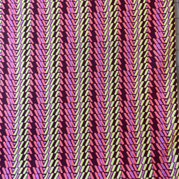 Amy Butler Bright Heart Rhythm Stripe in Maroon Cotton Fabric from shereesalchemy