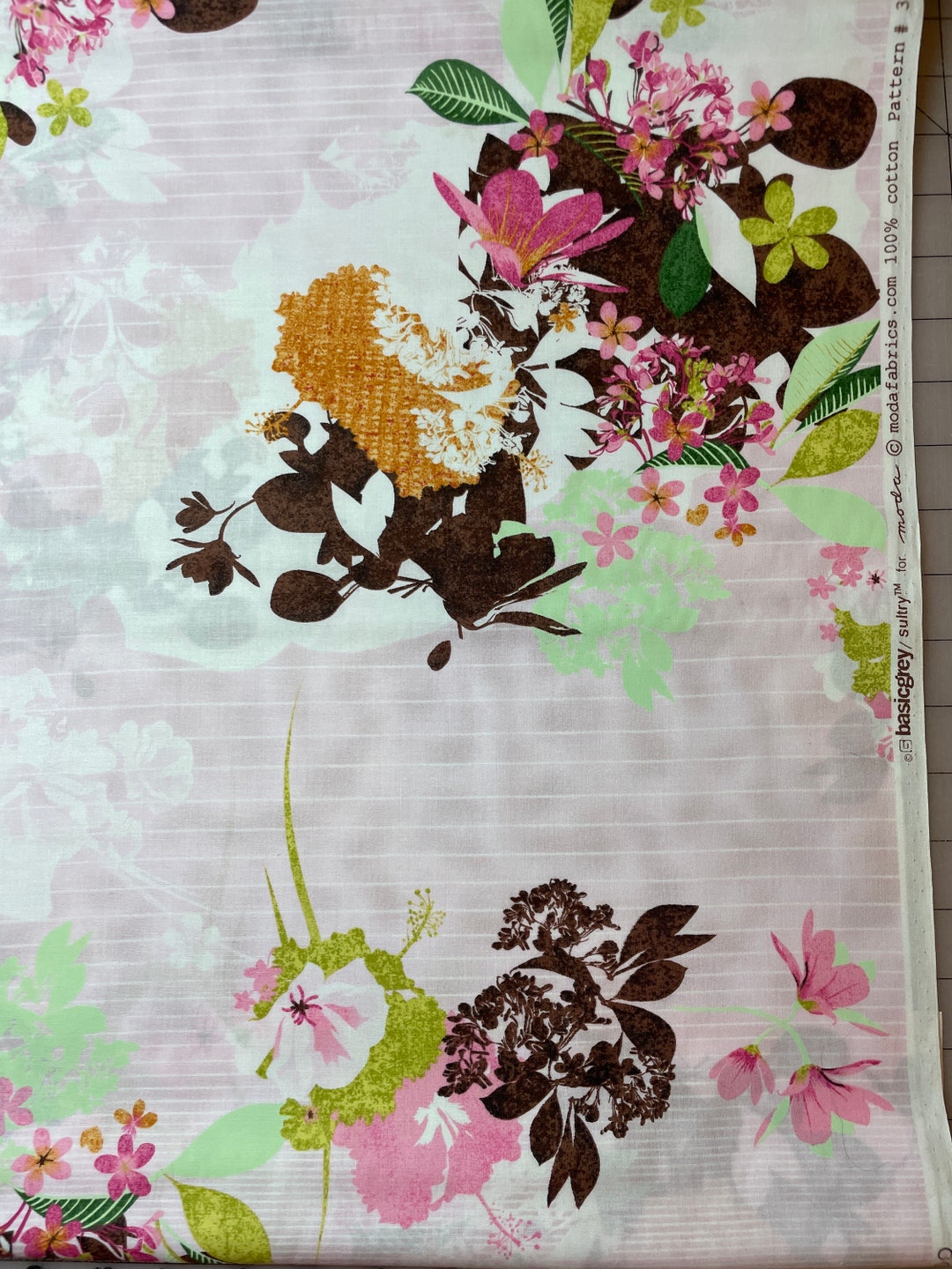 SULTRY by Basic Grey for Mods Fabrics Pink Brown Orange Cotton Quilting