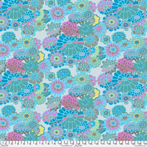 Asian Circles - TURQUOISE || August 2023 Kaffe Fassett for the Kaffe Fassett Collective - Cotton Fabric by the Yard
