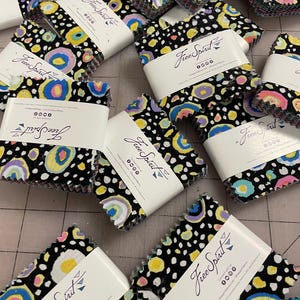 Kaffe Fassett 2.5 inch Mini Charm Pack || Pre-Cut Square Quilting Patchwork Cotton Fabric - Paper Piecing Hexagons Crumb Quilt Supplies