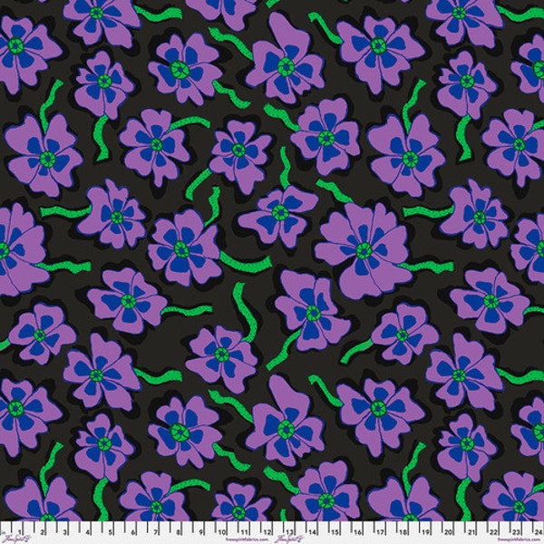 Fleur de camouflage - Noir || Août 2023 Brandon Mably pour le collectif Kaffe Fassett -Tissu de coton par cour