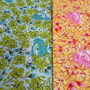 2 Piece Bundle - Tula Pink BESTIES -  Print Cotton Fabric 1/3 yard cuts - OOP