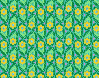 Giggle - Grass || Tkanina bawełniana Brave Anna Maria Horner Floral cięta na wymiar