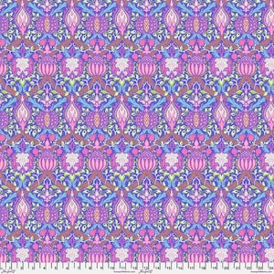 Granada - Viola // Kaffe x Morris & Co. - Tessuto di cotone originale Morris Co. tagliato su misura in stile Boho