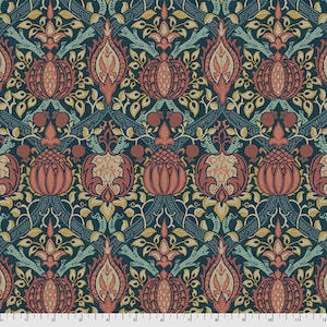 Granada - Indigo || The Original Morris & Co. Cotton Fabric by the yard