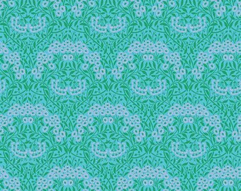Michaelmas Daisy - Aqua // Kaffe Fassett x The Original Morris & Co. Tela de algodón cortada a medida Estilo boho