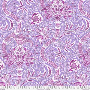 Indian - Lavender || Kaffe Fassett x The Original Morris & Co. Cotton Fabric by the yard