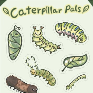 Caterpillar Pals Bug Matte Waterproof Sticker Sheet