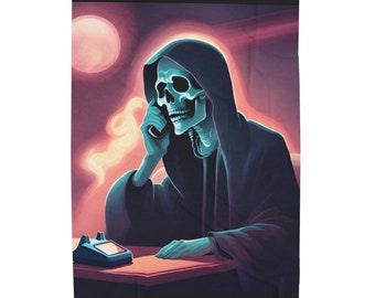 death loves gossip Plush Blanket