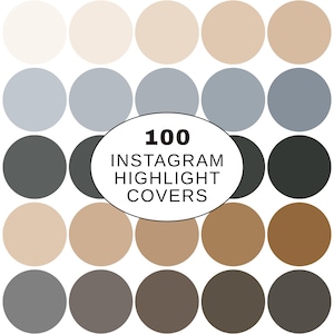 100 Neutral Instagram Highlight Covers – Aesthetic Icons for Instagram Story – Minimal Beige Boho Highlight Icons for Instagram Feed