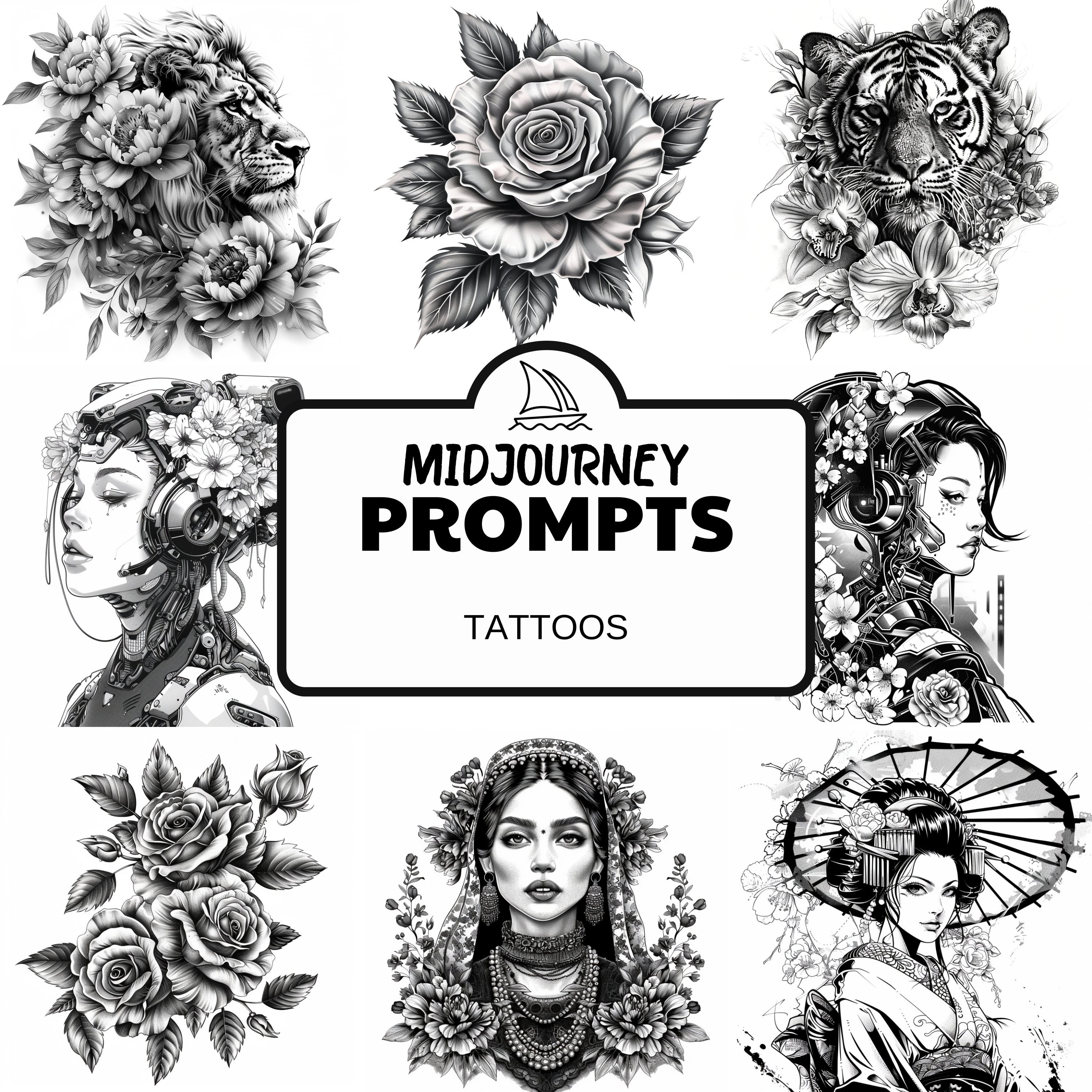 Midjourney Prompts Tattoo, Digital Art, Tattoos Prompts, Ai Prompt ...