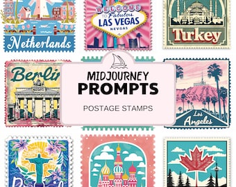 Midjourney Prompts Briefmarken Aufkleber Cliparts, Midjourney Prompt, Aufkleber Prompt, Ai Art, Digitale Kunst, Illustration Prompts, Ai Guide