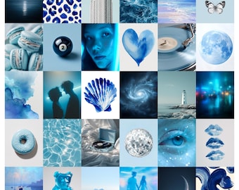 50 Blue Minimalist Stock Photos, Social Media, Branding, Website Content, Printable Wall Art