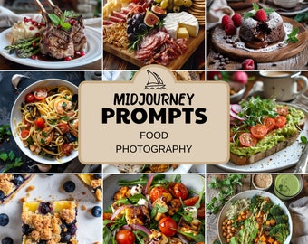 Midjourney Prompts for Photorealistic Food Restaurant Food Stock Photo Food Photography Ai Art, Learn Midjourney, Food Art Instant Download