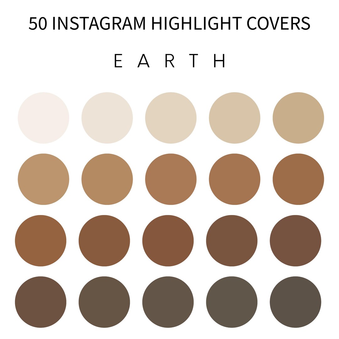 50 Earth Tone Instagram Highlight Covers – Beige Brown Icons (PNG) - Etsy