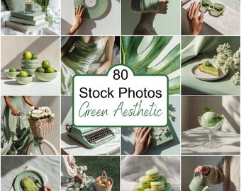Pastel Green Stock Photos, Photography Bundle (JPG, 3000x3000 px, 300 DPI)