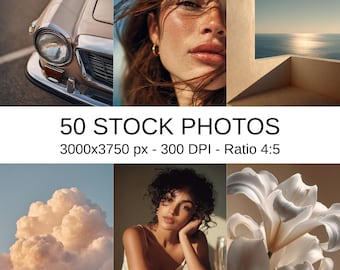 50 Stock Photos, Minimal Lifestyle Photography, Neutral Tones, Modern Branding Images